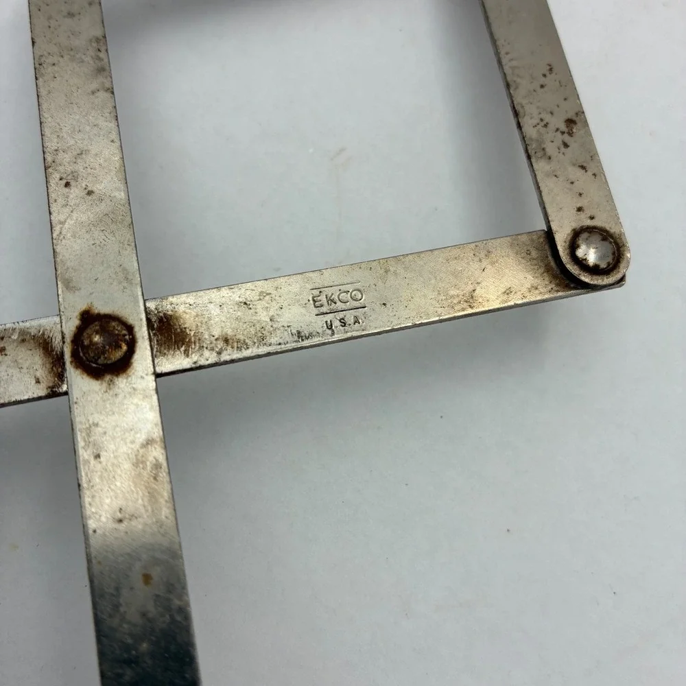 Vintage EKCO Red Handle Scissor Jar Lifter USA Stainless Steel Canning Tool